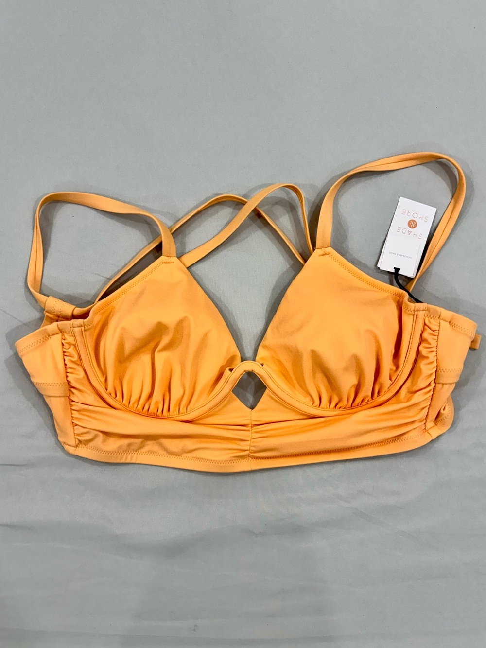 NWT Shade & Shire Orange Underwire Bikini Swim Top 36DD